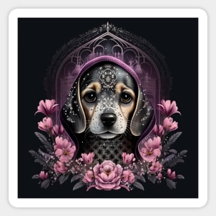 Goth Beagle Sticker